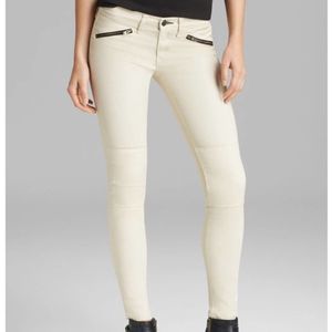 rag & bone Ridley Moto Jean in Wax Winter White, size 26